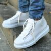 Chekich Men s and Women s Shoes White Non Leather Spring Autumn Seasons Lace Up Unisex