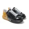 Chekich Men s and Women s Sneakers Black Yellow Aloha Mixed Color Written Lace up Splash