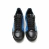 Chekich Men s and Women s Sneakers Blue Black Mixed Color Written Lace up Splash Pattern