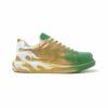 Chekich Men s and Women s Sneakers Green Yellow Flame Mixed Color Written Lace up Splash