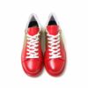 Chekich Men s and Women s Sneakers Red Gold Mixed Color Written Lace up Splash Pattern