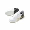 Chekich Men s and Women s Sneakers White Black Mixed Color Written Lace up Splash Pattern