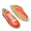 Chekich Men s and Women s Sneakers Yellow Orange Mixed Color Written Lace up Splash Pattern