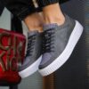 Chekich Shoes Anthracite Faux Leather Sneakers For Men Fall Spring Lightweight Office Solid Color Casual Running