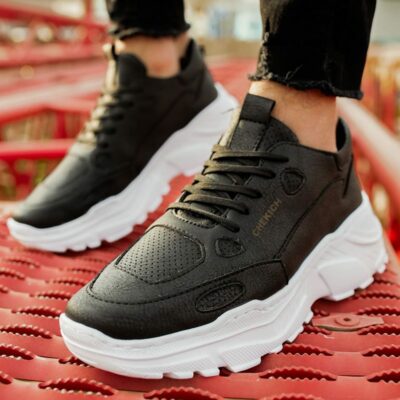 Chekich Shoes for Men Anthracite Color Non Leather Spring Summer  Seasons Lace Up Sneakers Gray