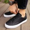 Chekich Shoes for Men Black Faux Leather  Autumn Season Casual Sneakers Wedding Office Fashion Orthopedic