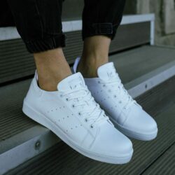 Chekich White Sneakers for Men  Summer Casual Lace Up Flexible Fashion Walking Medium Height Sole