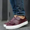 Chekich burgundy Mens Sneakers  Summer Casual Lace Up Flexible Fashion Walking Mid Length Single Sport