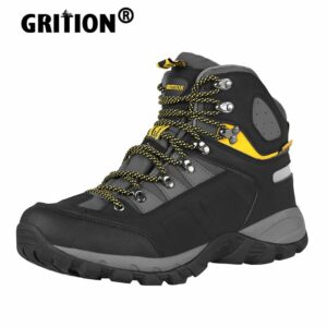 GRITION Men Boots Winter Work Safety Shoes Waterproof Casual Non slip Military Boots Tactical Male Shoes