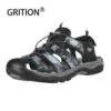 GRITION Men Sandals Toecap Clogs Comfortable Non slip Flat Outdoor Beach Shoes Durable Summer Male Trekking