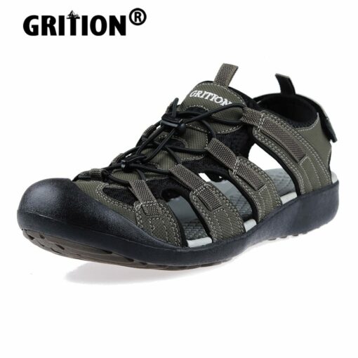 GRITION Summer Shoes Men Beach Sandals Toe Cap Male Clog Design Quality Casual Comfortable Fashion Sport