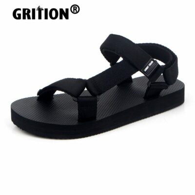 GRITION Unisex Sandals Summer Outdoor Beach Walking Sport Couple Flat Shoes Women Non slip Breathable Light