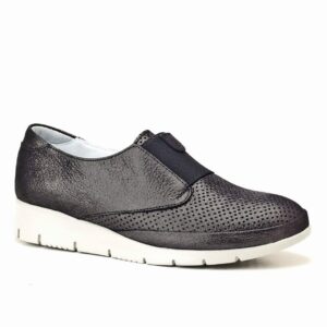 Genuine Leather Gray Women S Sports Shoes