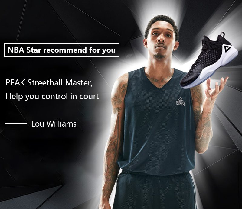PEAK Lou Williams Street Master Men Basketball Shoes Sports Shoes Pink Sneakers Non-slip Cushioning Outdoor Wearable Breathable