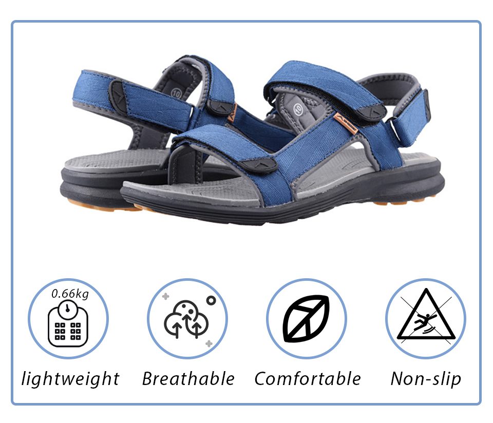 GRITION Men Sandals Fashion Summer Male Outdoor Shoes Casual Breathable Beach Flat Hiking Non-slip 2021 Lightweight Designers