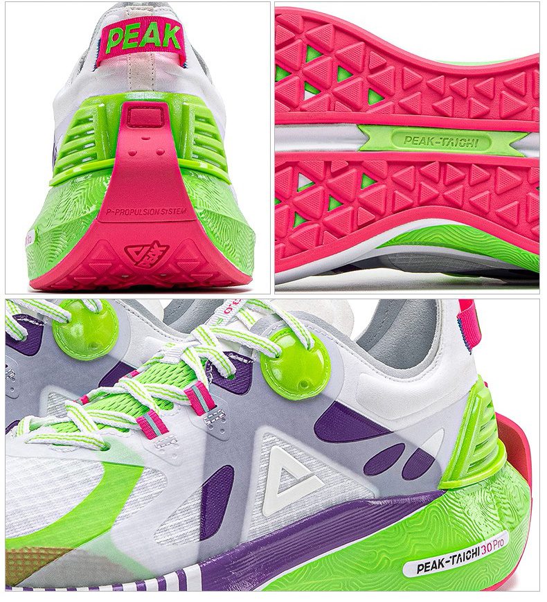 PEAK TAICHI 3.0 Pro Shock-absorbing Lightweight Sneaker green pink