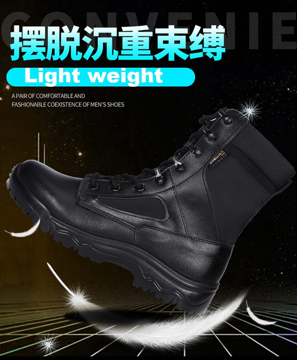 GRITION Mens Shoes Military Boots Casual Fashion Men Sneakers Non Slip Outdoor Trekking Tactical Microfiber Leather Shoes New 46