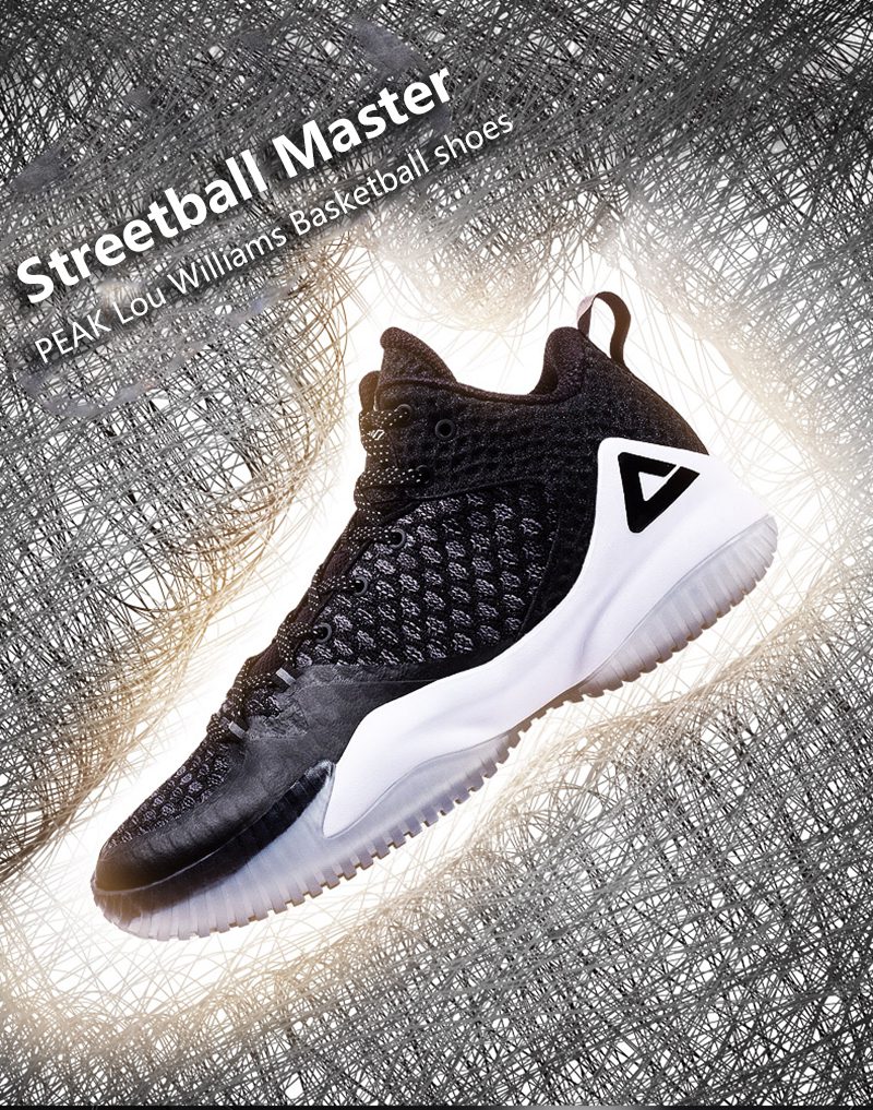 PEAK Lou Williams Street Master Men Basketball Shoes Sports Shoes Pink Sneakers Non-slip Cushioning Outdoor Wearable Breathable