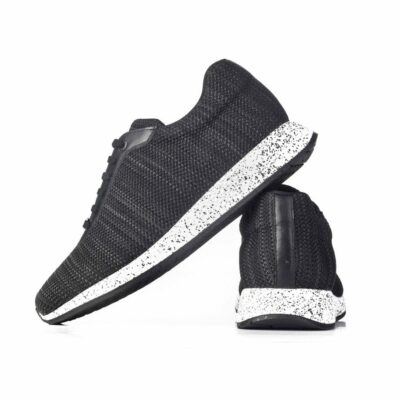 Knitwear smoked lace up men s sneakers