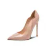 Luxury Patent Leather Classic Pumps 8cm 10cm 12cm Pointed Toe Sexy High Heeled Wedding Shoes Party 5