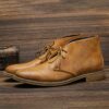 Men Boots Retro Comfortable Desert Leather Boots Brand Ankle boots for men KD