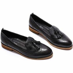 Mona Flying Brogue Tassel Penny Loafers