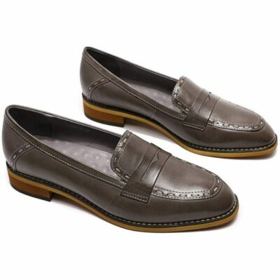 Mona Flying Genuine Leather Hand-Made Penny Loafers