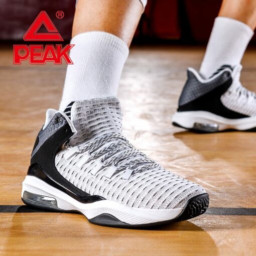 PEAK Men s Air Cushion Basketball Shoes Rebound Boots Outdoor Wearable Non slip Sneakers Breathable Upper