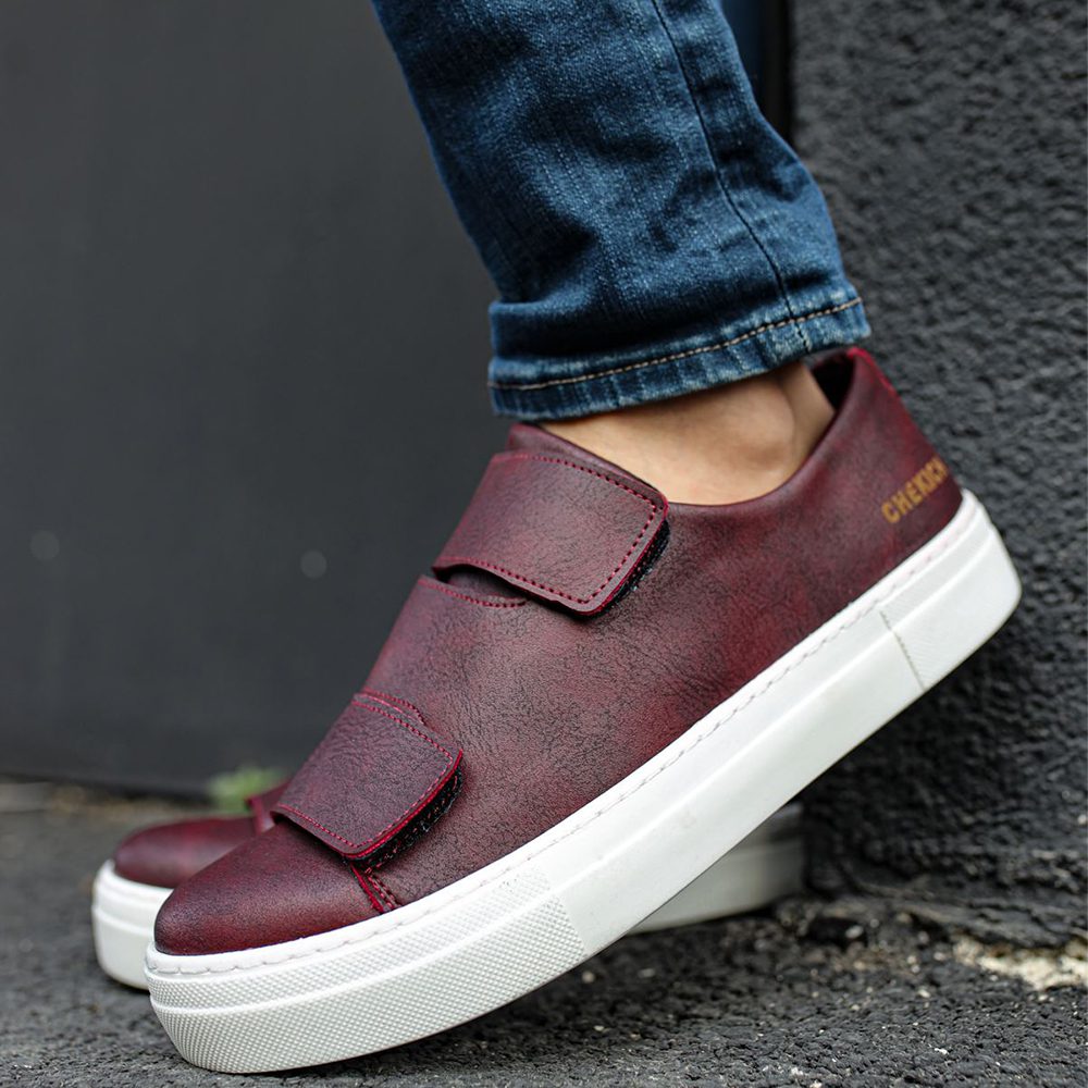 Chekich burgundy Mens Sneakers 2021 Summer Casual Lace-Up Flexible Fashion Walking Mid-Length Single Sport Casual Lightweight Running Vulcanized Shoes Casual Original Canvas Breathable Formal Suit CH177 V2