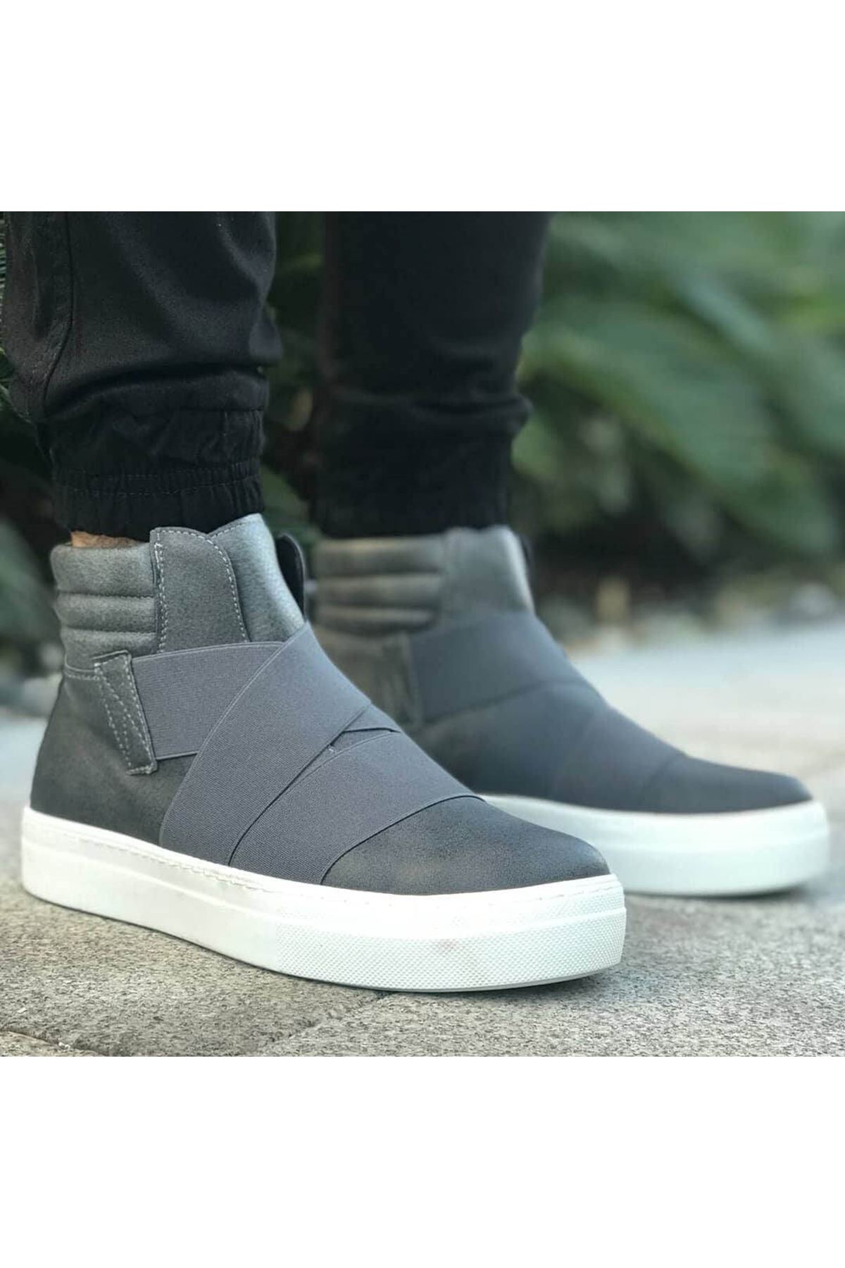 Chekich Men's Boots Navy Blue Faux Leather Elastic Band Closure Spring & Autumn Seasons High Quality Sneakers 2021 Fashion Wedding Male Solid Basic Comfortable Flexible Odorless Ankle Sewing Base Office Nature CH023 V4