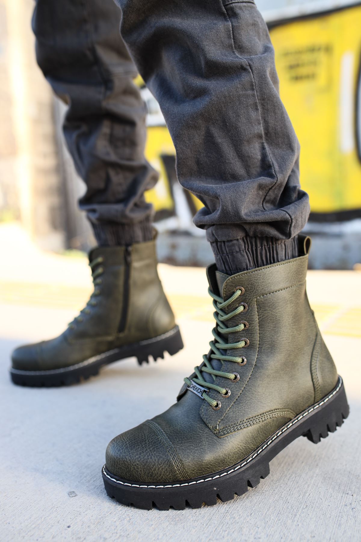 Black Boots for Men Non-Leather Zipper and Lace-up Winter Season Snow Ankle Warm Comfortable High Quality Footwear Gentlemen Basic Trend Solid Fashion Male Classic Outdoor 2021 New-Arrival CH009