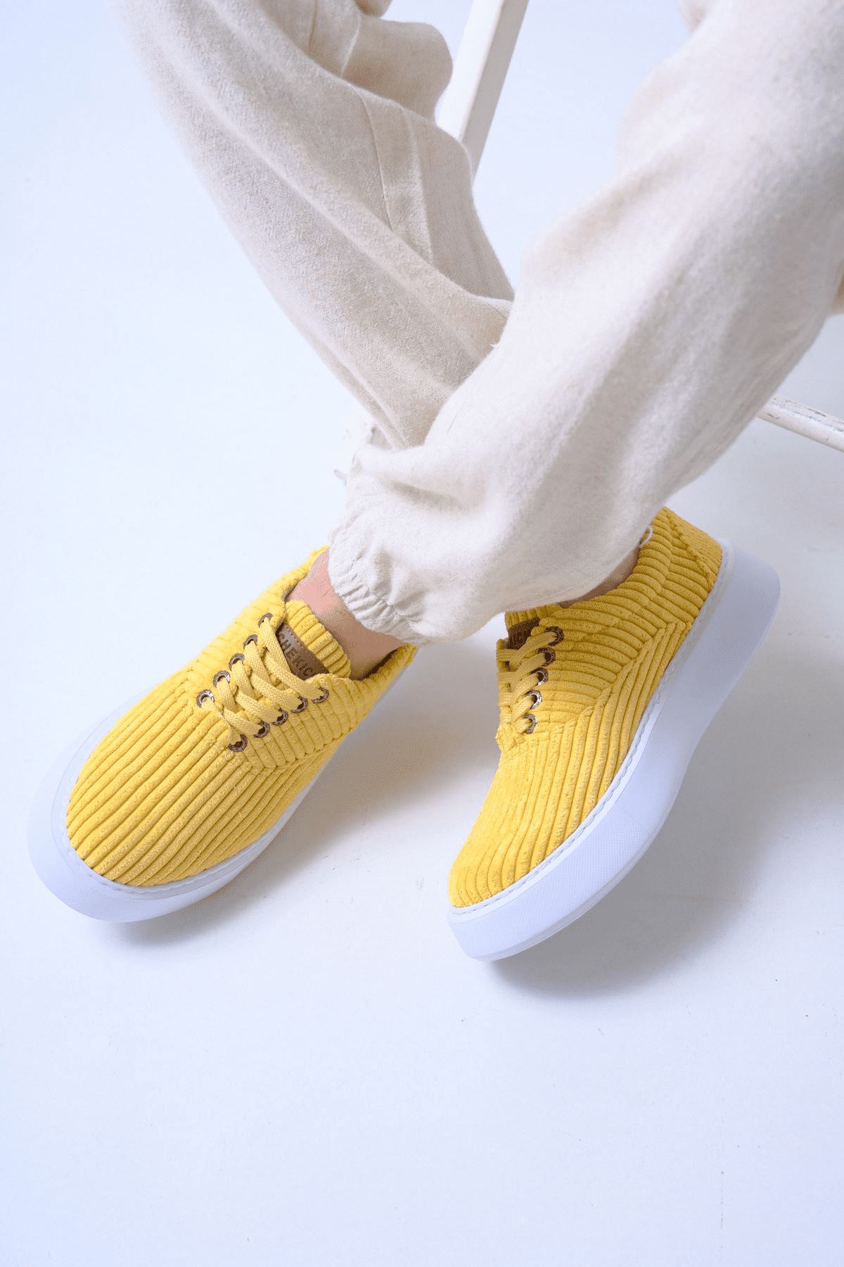 Chekich Casual Men's Shoes Black Color Lace-Up Knitting Fabric Material Comfortable Use Summer Spring Season Sneakers CH173 ST