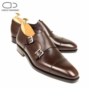 Uncle Saviano Double Monk Style Bridegroom Dress Formal Office Best Men Shoes Wedding Genuine Leather Business