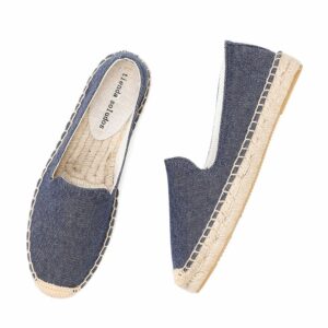 Casual Rushed Slip On Espadrilles  Sale Real Zapatillas Mujer Sapatos Ladies Denim Shoes Sneakers