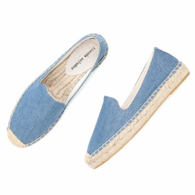 Casual Rushed Slip On Espadrilles  Sale Real Zapatillas Mujer Sapatos Ladies Denim Shoes Sneakers