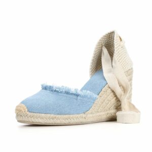 2021 9cm Sandalias Mujer Special Offer Denim Sandals Sapato Feminino Sapatos Mulher Espadrilles Wedge For With Ankle Strap
