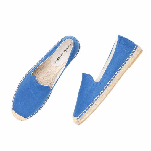 Direct Selling Real Platform Hemp Rubber Slip on Casual Solid Zapatillas Mujer Sapatos Womens Espadrilles