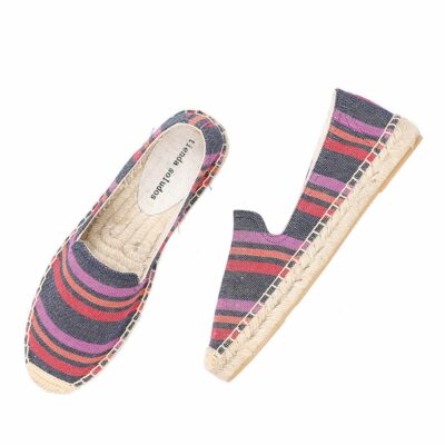 Direct Selling Time limited Flat Platform Cotton Fabric Rubber Sapatos Zapatillas Mujer Womens Espadrilles Shoes