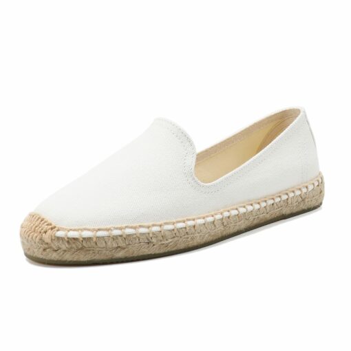 New Arrival Rushed Casual Spring autumn Hemp Round Toe Rubber Slip on Solid Sapatos Zapatillas