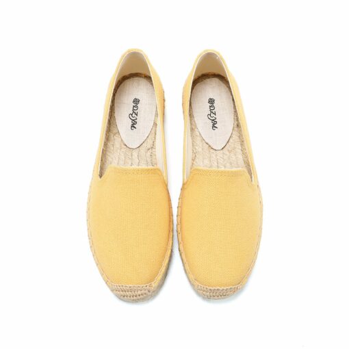 New Arrival Rushed Casual Spring autumn Hemp Round Toe Rubber Slip on Solid Sapatos Zapatillas