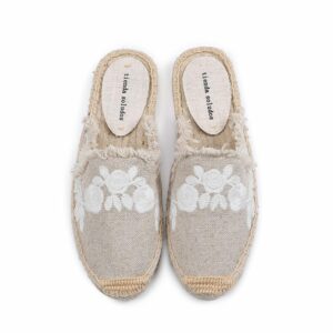 New Slippers Pantufas Mules Tienda Soludos Cotton Fabric Sale Promotion Hemp Rubber Summer Slides Zapatos