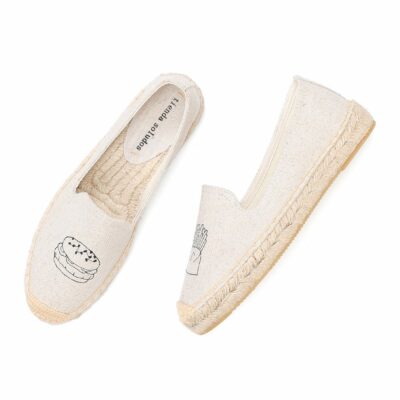 Office Career Hemp Rubber Sapatos Zapatillas Mujer Shoes Espadrilles Bottom Lazy Female Ladies Thick Flats