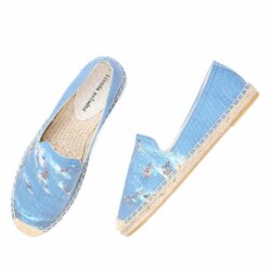 Real Limited Flat Platform Canvas Rubber Slip on Casual Sapatos Zapatillas Mujer Womens Espadrilles Shoes