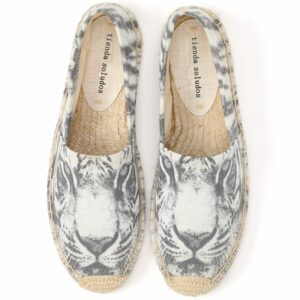 Rubber Sapatos Espadrilles For Flat Fashion Ethnic Casual Leaves Printed Embroider Slip On Fishermen Rope