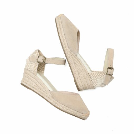 Sandalias Mujer Wedges Genuine Open Solid Sandals Sapato Feminino Women s Elastic Espadrilles Wedge Flatform