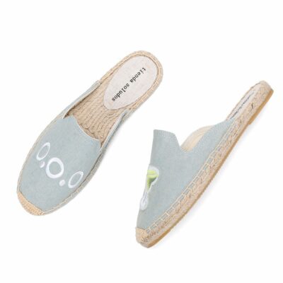 2021 Top Rushed Hemp Rubber Hand-painted Summer Indoor Cotton Fabric Pantufa Slides Slippers Womens Espadrilles Flat Shoes