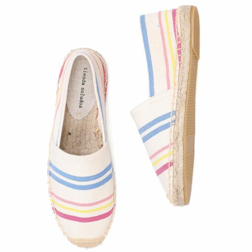 Zapatillas Mujer Casual Espadrille Embroider Shoes Comfortable Ladies Womens Canvas Slip on Espadrilles Flats Da