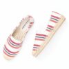 Zapatillas Mujer Flat Platform Cotton Fabric Plastic Slip on Casual Spring autumn Striped Sapatos Womens