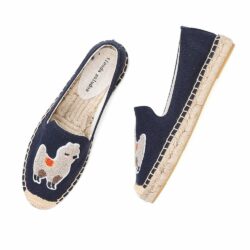 Espadrilles Mujer Platform Flat Fishermen Sapatos Lady Casual Rubber Outsole Off duty Days Flax