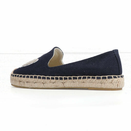 Espadrilles Mujer Platform Flat Fishermen  Sapatos Lady Casual Rubber Outsole Off duty Days Flax